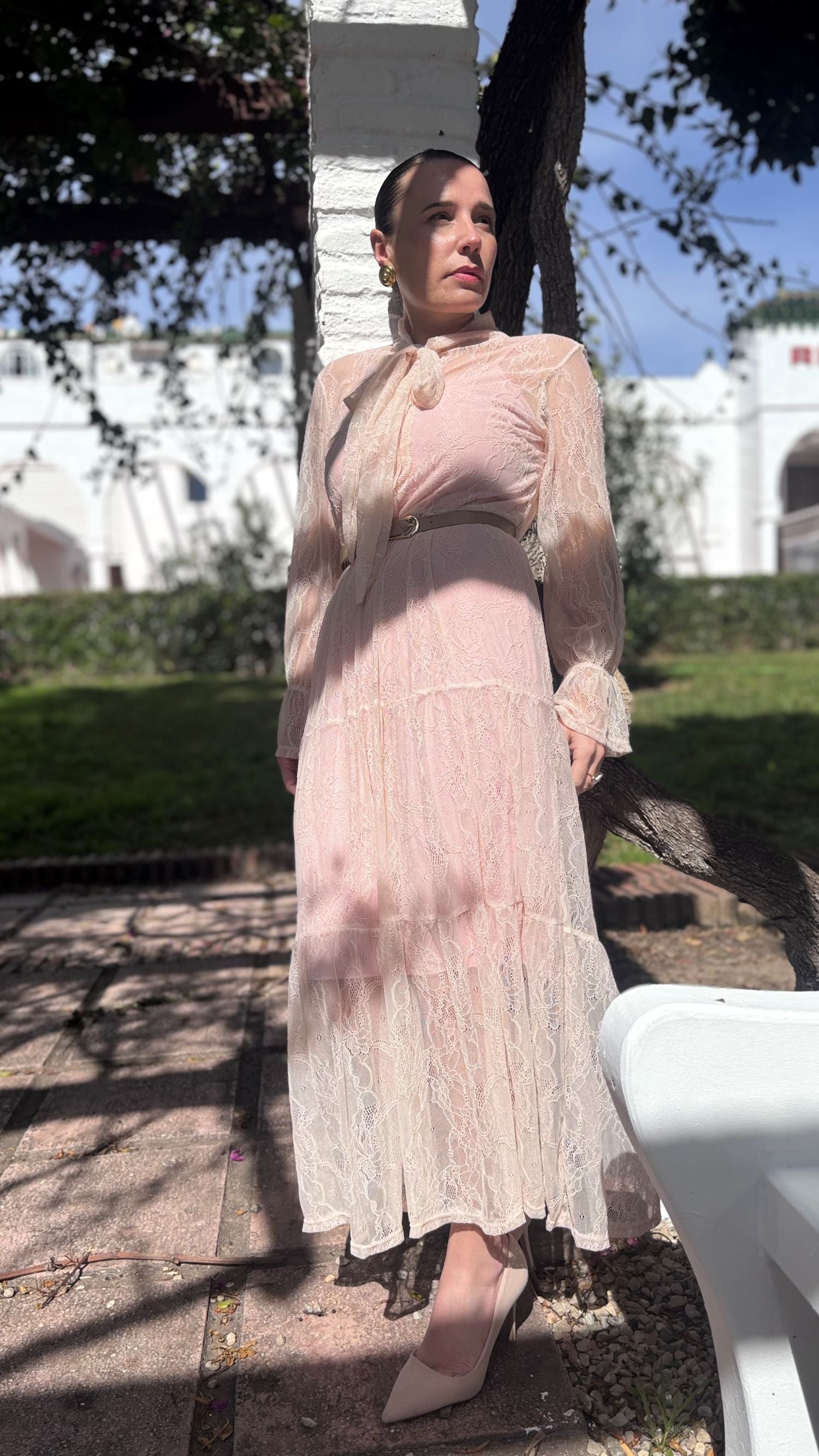 vestido encaje mujer