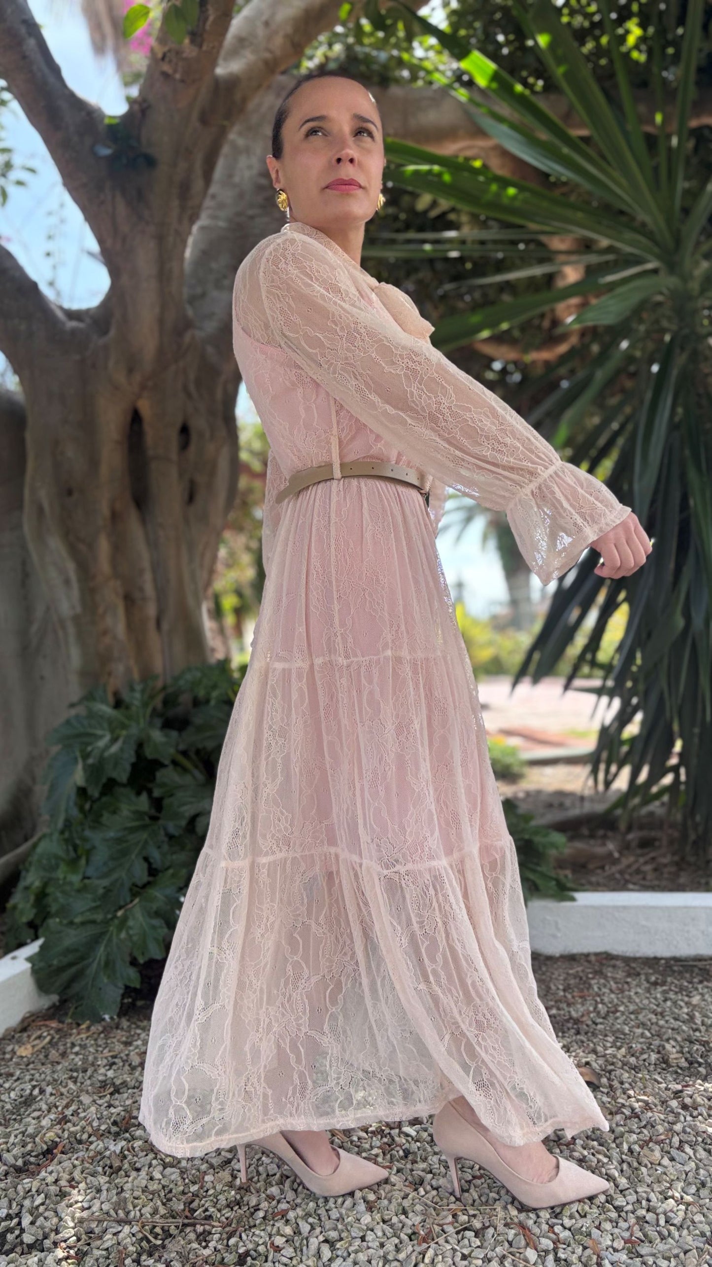 vestido encaje mujer