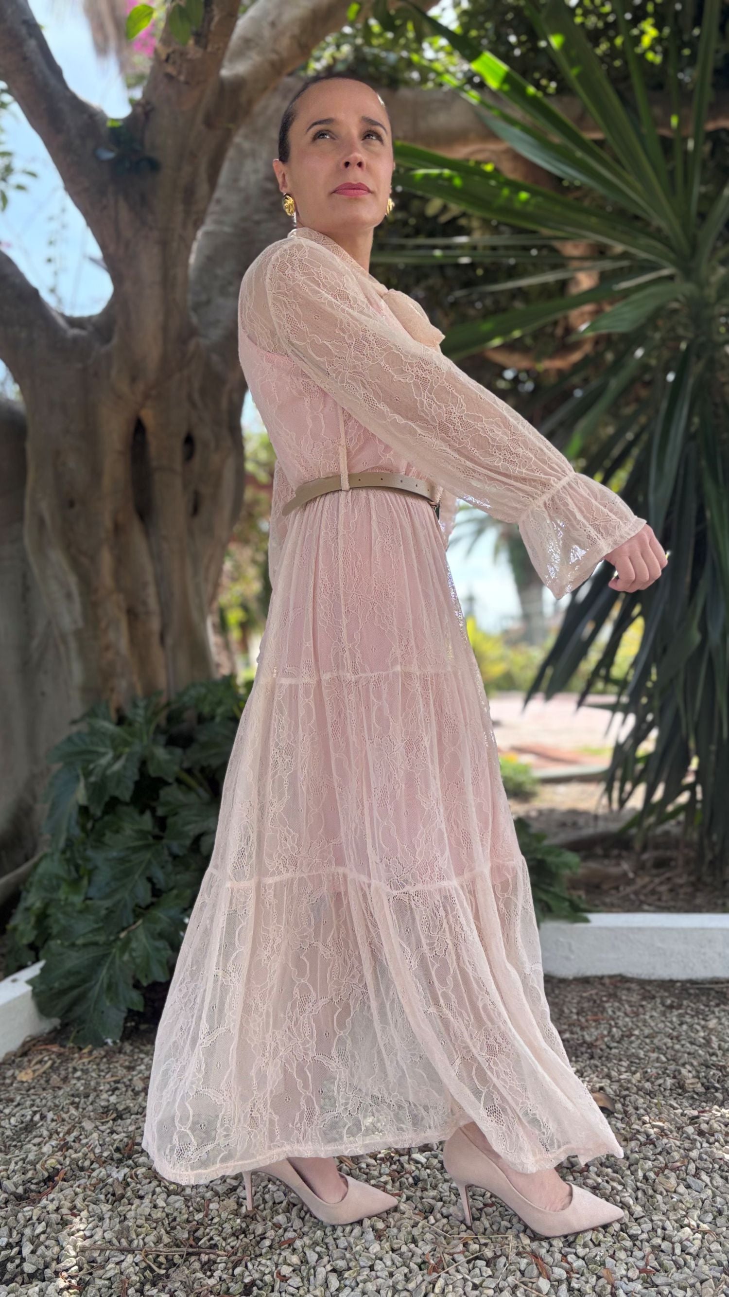 vestido encaje mujer