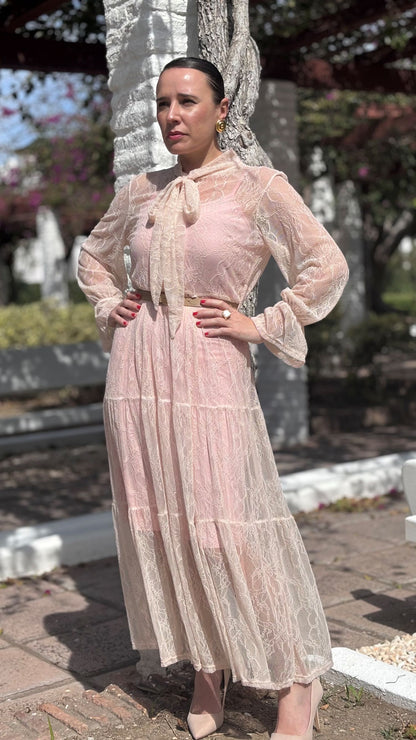 vestido encaje mujer