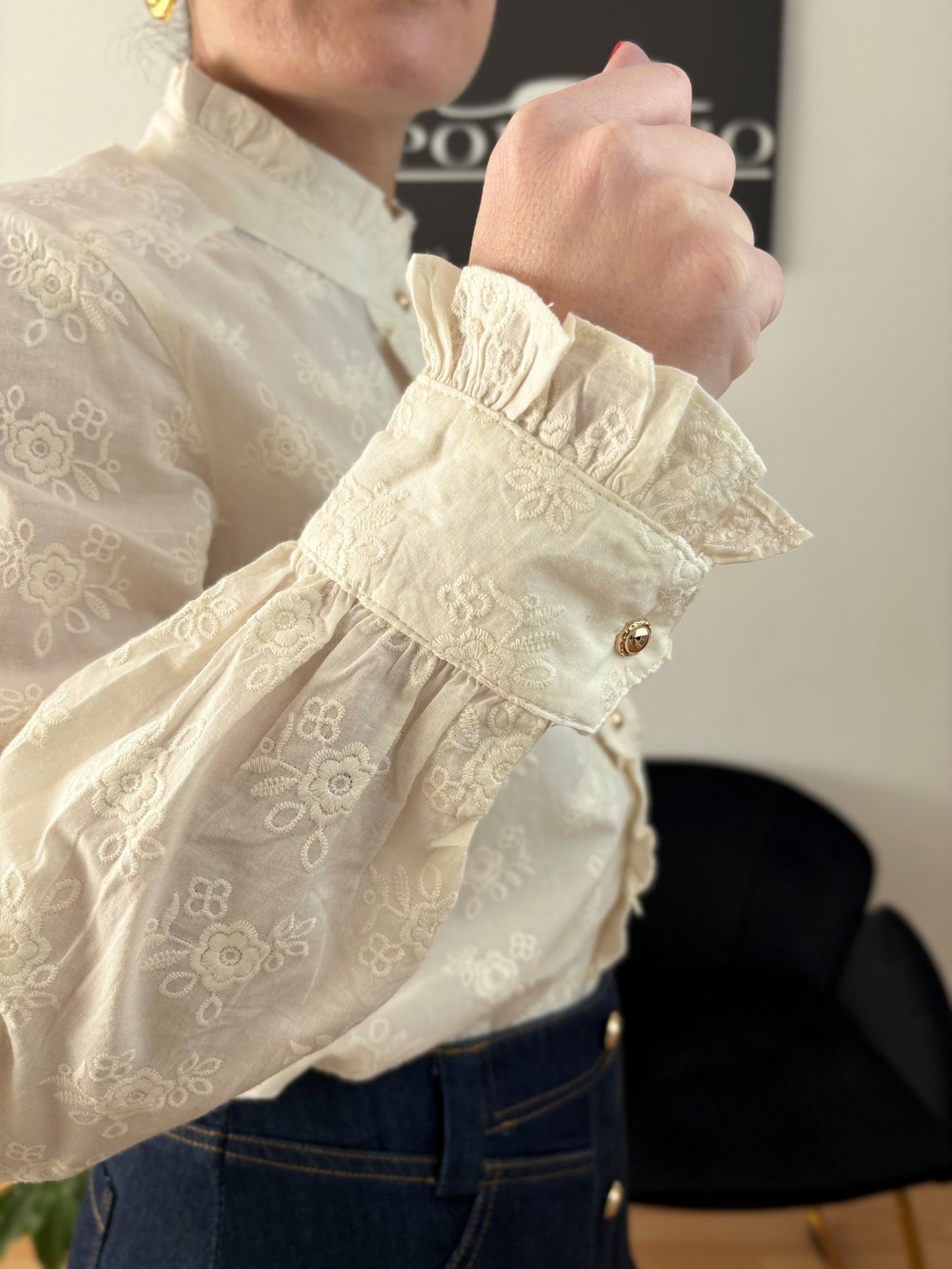 camisa mujer romántica