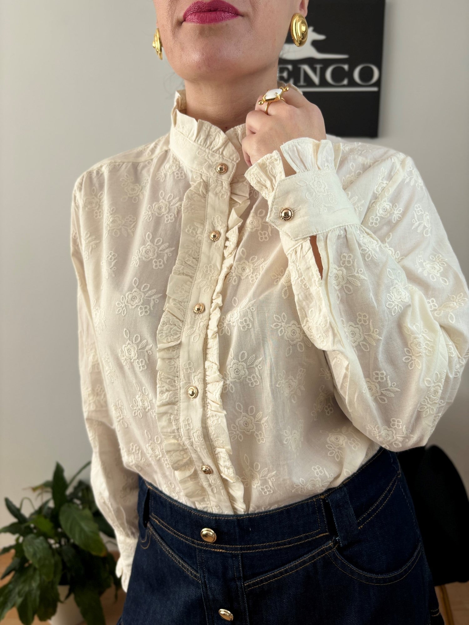 Camisa mujer bordada