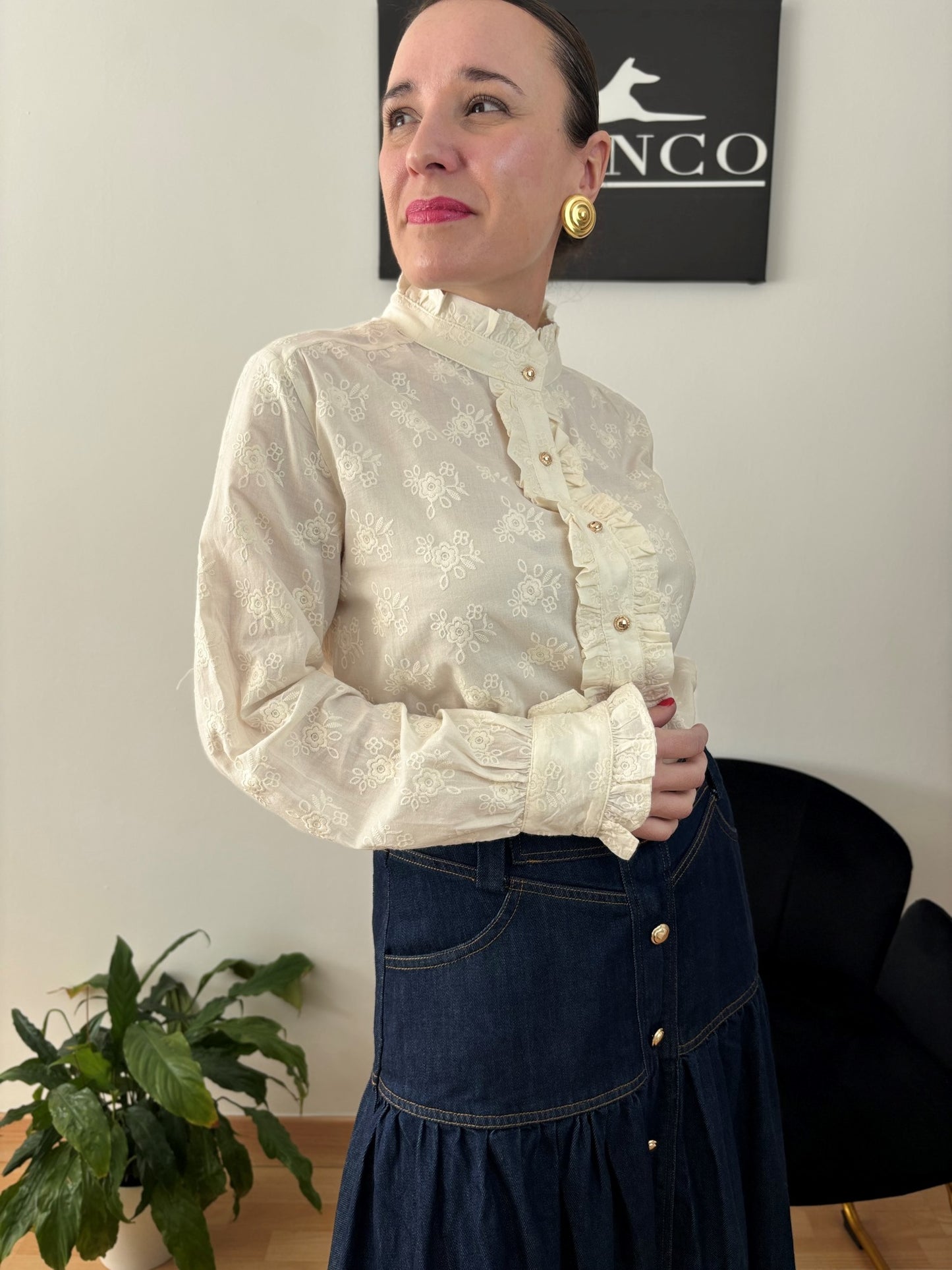 camisa mujer romántica