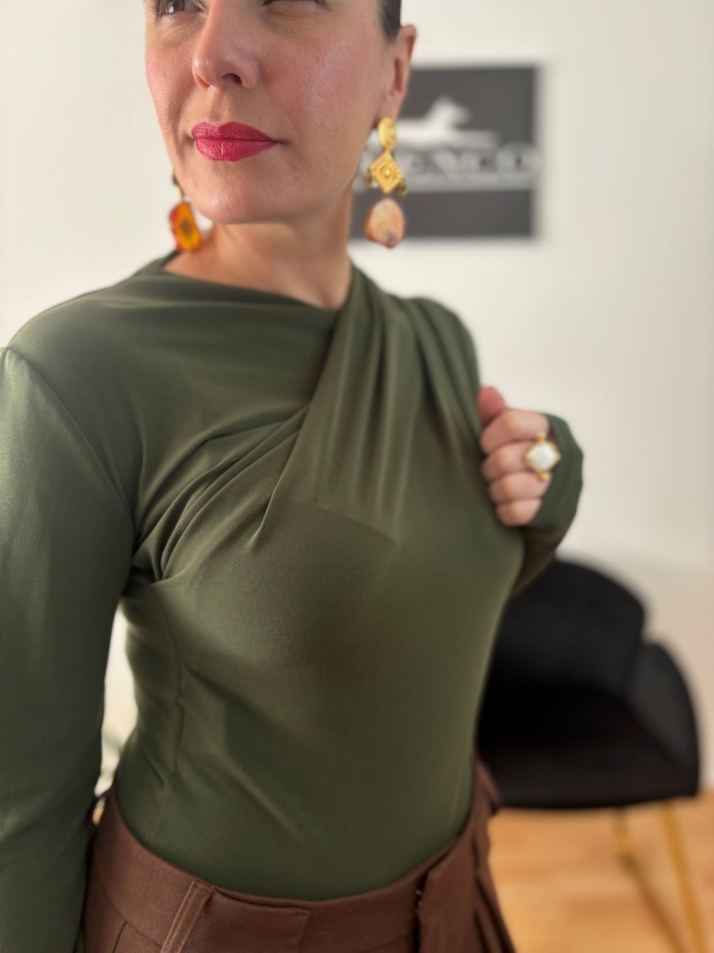 Body Drapeado negro - PODENCO