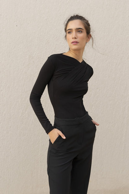 Body Drapeado negro - PODENCO