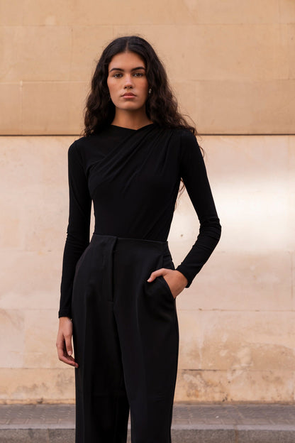 Body Drapeado negro - PODENCO