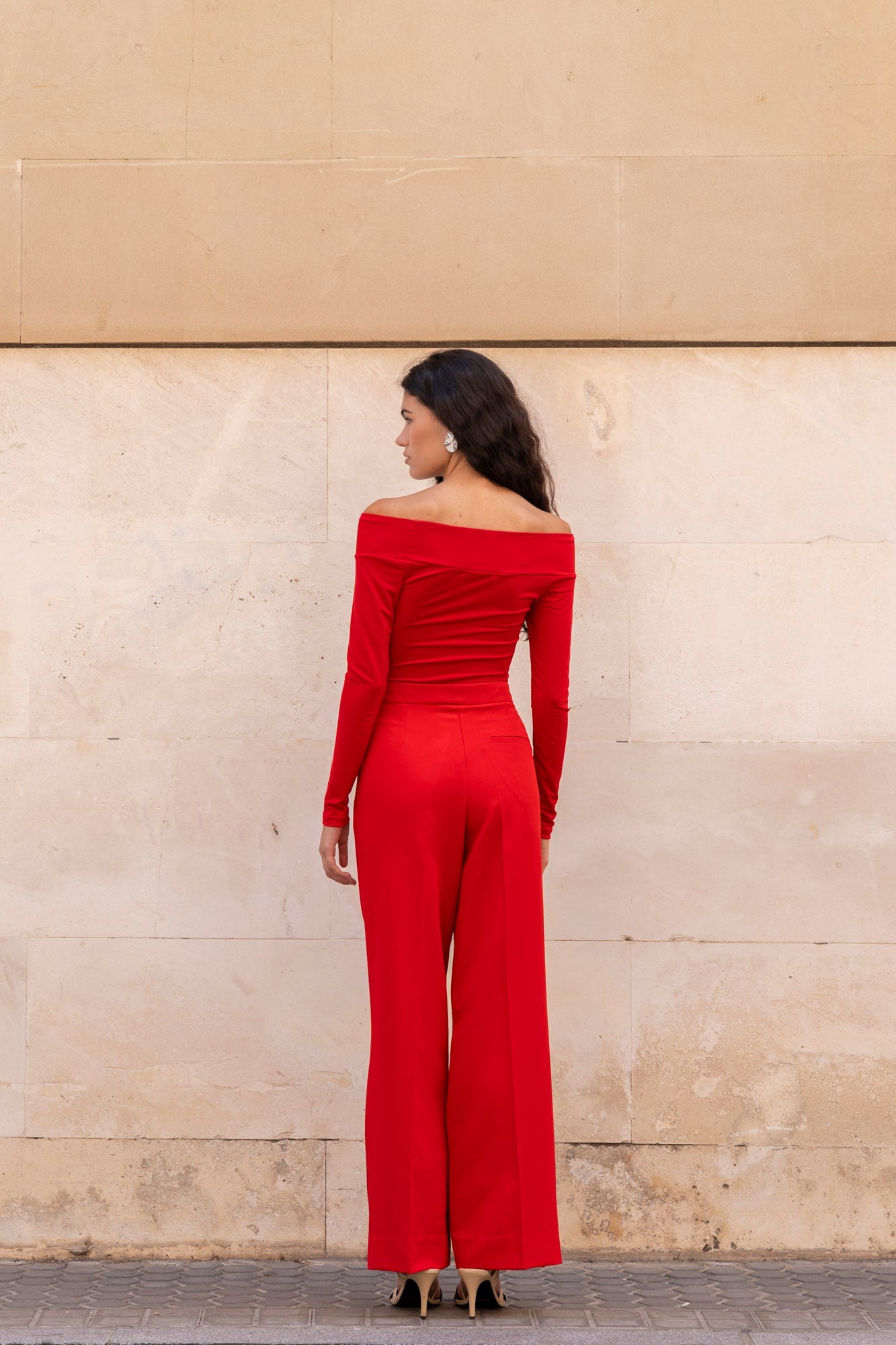 Body rojo hombros al descubierto - PODENCO