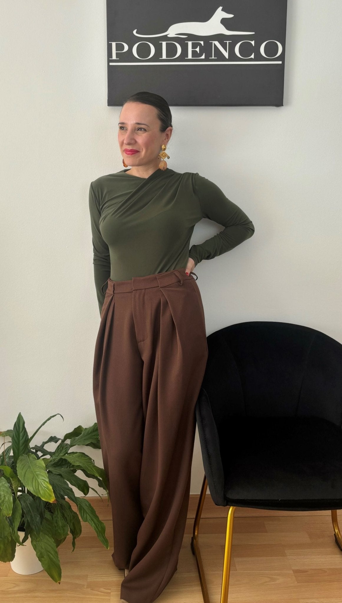 Pantalón sastre marrón - PODENCO