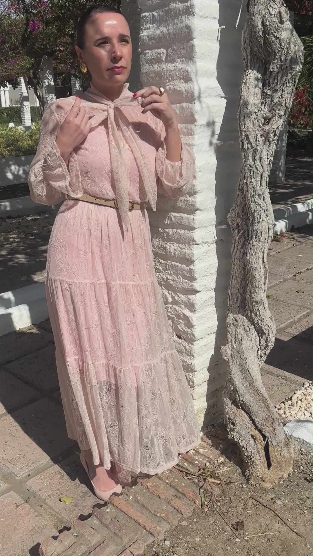 vestido encaje mujer